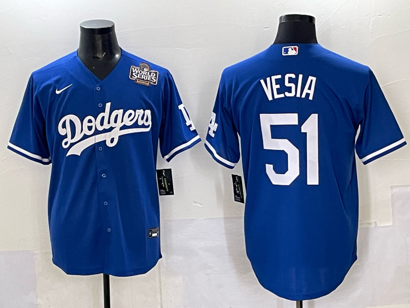 Men Los Angeles Dodgers #51 Vesia Blue Nike MLB 2025 Jersey style 05->los angeles dodgers->MLB Jersey